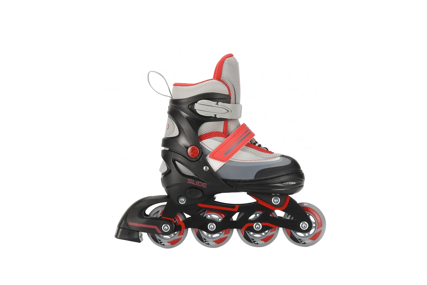 Amigo 2-in-1 Inlineskates En Schaatsen Junior Zwart/rood 4 Amigo 2-in-1 Inlineskates En Schaatsen Junior Zwart/rood - Afbeelding 2
