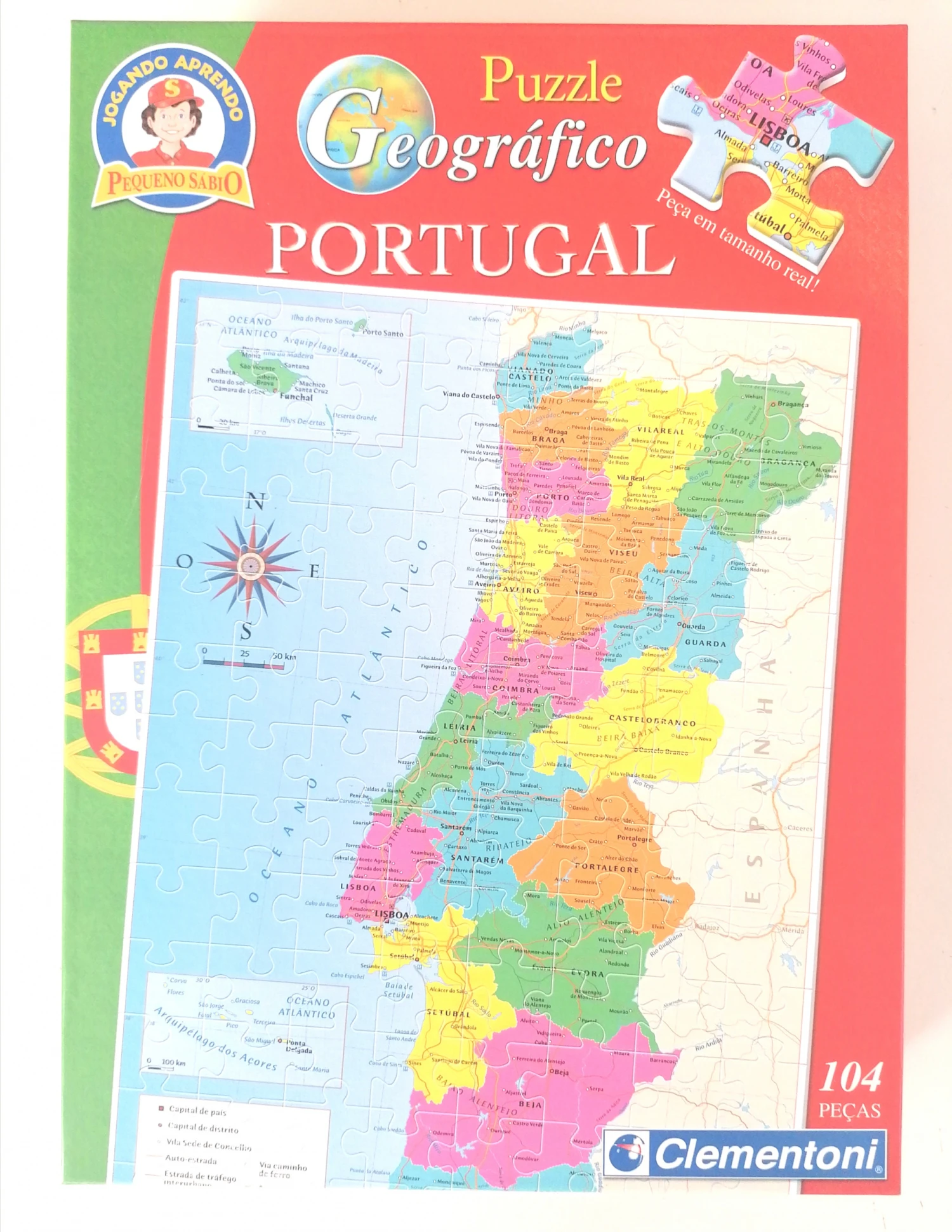 Clementoni Legpuzzel Portugal Junior 104 Stukjes 3 Clementoni Legpuzzel Portugal Junior 104 Stukjes