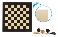 Damspel 29,5 X 29,5 Cm Hout Zwart/beige 41-delig