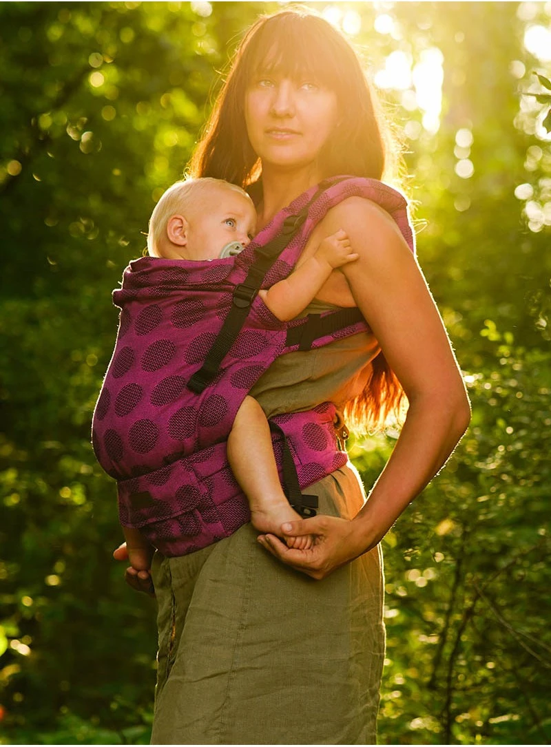 Draagzak Multi Grow Carrier Dots Katoen Roze - Afbeelding 2