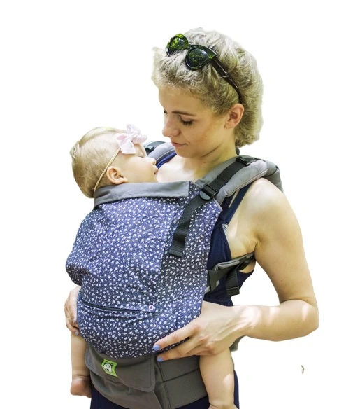 Draagzak Grow Up Air Meadow Katoen Blauw/wit