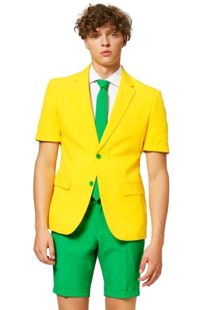 Opposuits Verkleedpak Zomer Australian Heren Groen/geel 3 Opposuits Verkleedpak Zomer Australian Heren Groen/geel