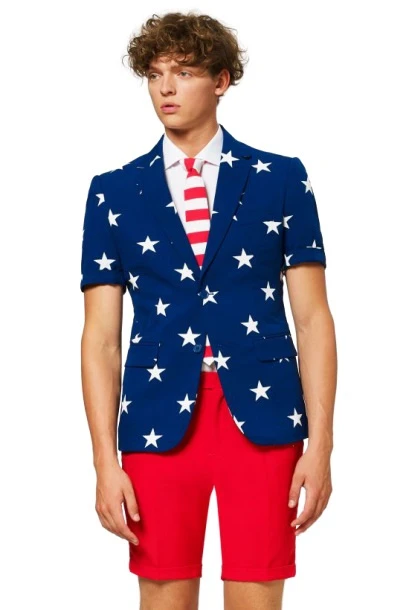 Opposuits Verkleedpak Zomer Stars And Stripes Heren Polyester