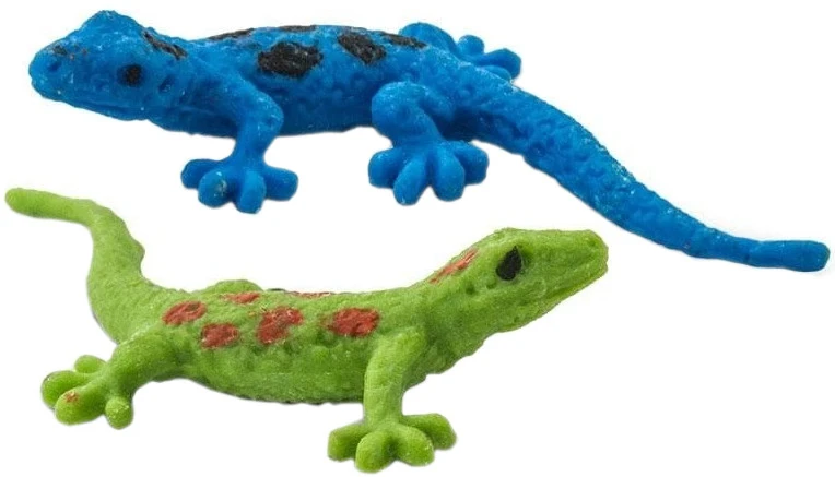 SAFARI Mini-figuren Gekko 2,5 Cm Rubber Blauw/groen 192 Stuks