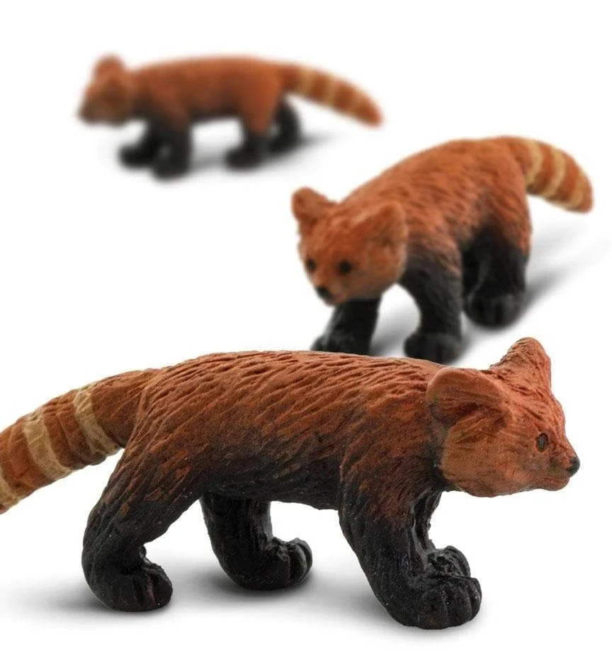 SAFARI Mini-figuren Rode Panda 2,5 Cm Rubber Oranje 192 Stuks - Afbeelding 2