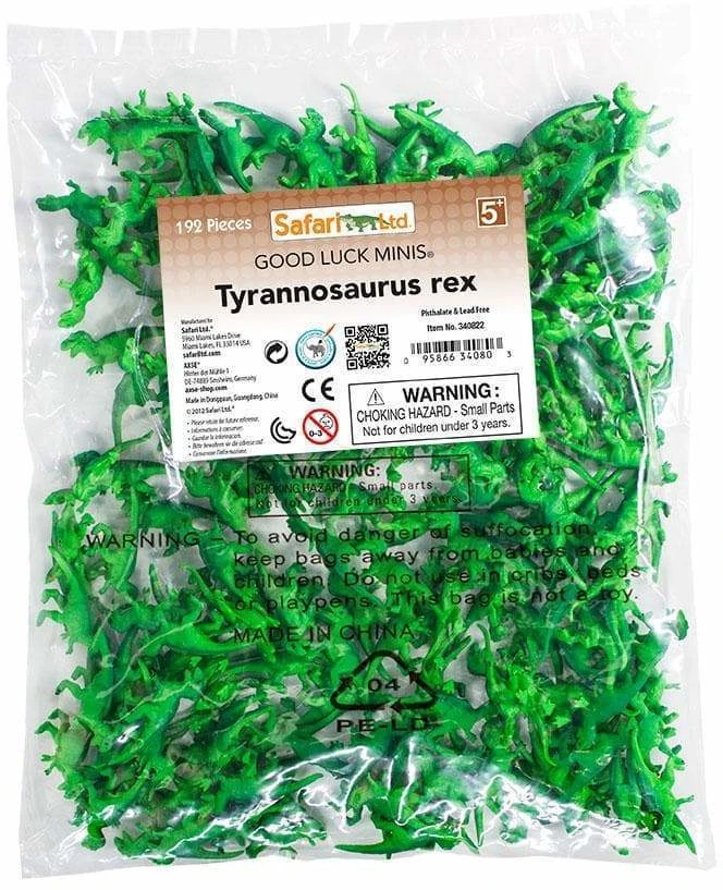 SAFARI Speelset Good Luck Minis T-Rex 2,5 Cm Groen 192-delig - Afbeelding 2