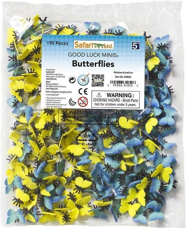 SAFARI Speelset Good Luck Minis Vlinders 2,5 Cm Blauw/geel 192-delig 4 SAFARI Speelset Good Luck Minis Vlinders 2,5 Cm Blauw/geel 192-delig - Afbeelding 2