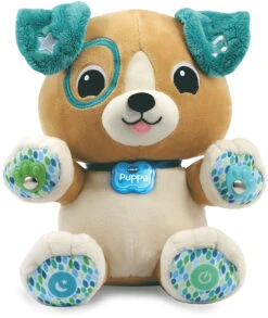 VTech Knuffel Mijn Interactieve Puppy Pluche Bruin/turquoise
