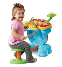 VTech Rock & Leer Drumstel Junior Blauw -Beter Kinderspeelgoed vtech rock leer drumstel junior blauw 5 177393 20190328141803